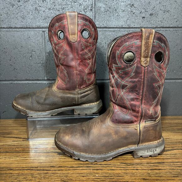 Rocky Men’s Brown Leather Legacy 32 Waterproof Pull On Work Boots 8.5W RKW0316 - Picture 2 of 8